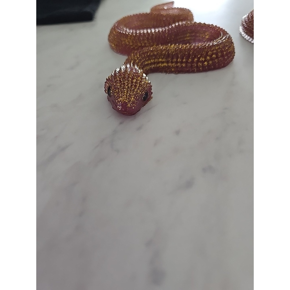 Handmade Resin Snakes Decoration Gift  Pink Gold 2 Snakes. 606 - Picture 7 of 10